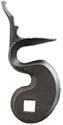 Cock, wax cast steel, 1.31" throw, tapped 12-24